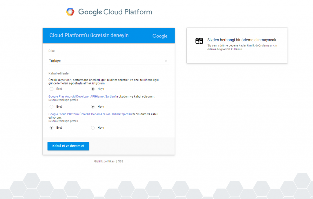 Google Cloud Ücretsiz Dene
